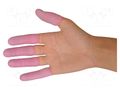Cleanroom acces: finger cots; pink; latex; S; ISO 6; ESD; cleanroom EUROSTAT GROUP ERS-516750096/P