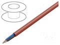 Wire: mains; HDGs; 2x1.5mm2; Insulation: LSZH; Colour: red; Core: Cu TECHNOKABEL HDGS-2X1.5
