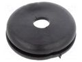 Grommet; Ømount.hole: 18.5mm; Øhole: 6mm; PVC; black; -30÷60°C HELLERMANNTYTON HV1402-PVC-FR-BK