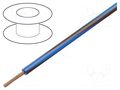 Wire; H05V-K,LgY; stranded; Cu; 1.5mm2; PVC; blue-brown; 300V,500V BQ CABLE LGY1.5-BL/BR