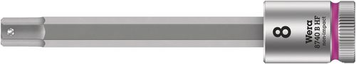 8740 B HF Zyklop bit socket with holding function, 3/8" drive, 8.0x100.0, Wera 05003040001
