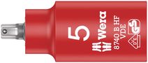 8740 B VDE HF Zyklop Hex bit socket, insulated, with holding function, 3/8" drive, 5.0x55.0, Wera 05004901001