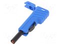 Connector: 4mm banana; plug; 30A; 60VDC; blue; insulated; 2.5mm2 HIRSCHMANN T&M SLS200-BL