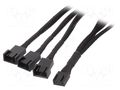 Cable: mains; 3pin male,4pin male x2,4pin female; 0.25m AKYGA AK-CA-65