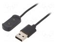 Cable: for smartwatch charging; 1m; 1A; black AKYGA AK-SW-02