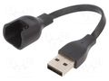 Cable: for smartwatch charging; 0.1m; 1A; black AKYGA AK-SW-04