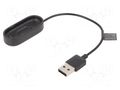 Cable: for smartwatch charging; Xiaomi; 0.2m; 1A; black AKYGA AK-SW-13