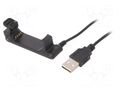 Cable: for smartwatch charging; Garmin; 1m; 1A; black AKYGA AK-SW-19