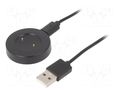 Cable: for smartwatch charging; 1m; 1A; black AKYGA AK-SW-21