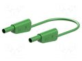 Test lead; 19A; banana plug 4mm,both sides; Urated: 1kV; green STÄUBLI SLK-4N-S10-02525