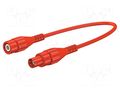 Test lead; BNC socket,BNC plug; Len: 2m; red; Z: 50Ω; brass STÄUBLI XLSK-58-20022