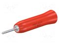 Probe: for oscilloscope; red; push-in STÄUBLI PT200-22