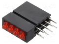 LED; in housing; 1.8mm; No.of diodes: 4; red; 20mA; 70°; 1÷5mcd MENTOR D.2400R