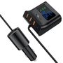 Acefast car charger 90W USB Type C / 3x USB / cigarette lighter socket, PPS, PD3.0, QC3.0, AFC, FCP charging station black (B8 black), Acefast 6974316281078 6974316281078