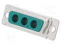 Special D-Sub; PIN: 3; socket; female; for panel mounting; 5A AMPHENOL COMMUNICATIONS SOLUTIONS DA3W3SA00LF