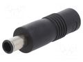 Adapter; Plug: straight; Input: 5,5/2,1; Out: 6,5/4,4 CENTERPIN MEAN WELL DC-PLUG-P1J-P4B
