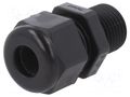 Cable gland; with long thread; M16; 1.5; IP68; polyamide; black HUMMEL HUMMEL-1219160130