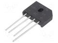 Bridge rectifier: single-phase; Urmax: 50V; If: 6A; Ifsm: 150A; flat DC COMPONENTS KBU6A-DC