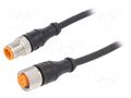Cable: for sensors/automation; M12; PIN: 4; 5m; plug; 250VDC; 250VAC LUTRONIC 1210120004002-5M