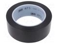 Tape: marking; black; L: 33m; W: 38mm; Thk: 0.13mm; 2.5N/cm; 130% 3M 3M-471-38-33/BK