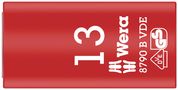 8790 B VDE Zyklop 3/8" socket, insulated, 13.0x46,0, Wera 05004957001