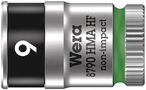 8790 HMA HF Zyklop socket with 1/4" drive with holding function, 9.0x23.0, Wera 05003724001