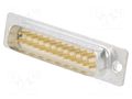 D-Sub; PIN: 25; socket; male; for panel mounting; straight; 5A AMPHENOL COMMUNICATIONS SOLUTIONS DB25P364TXLF