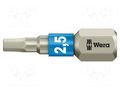 Screwdriver bit; Hex Plus key; HEX 2.5mm; Overall len: 25mm WERA WERA.05071072001