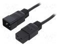 Cable; 3x1.5mm2; IEC C19 female,IEC C20 male; PVC; 1.5m; black GEMBIRD PC-189-C19
