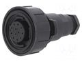 Connector: circular; plug; female; PIN: 12; w/o contacts; IP68 BULGIN PX0794/S