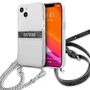 Guess GUHCP13SKC4GBSI iPhone 13 mini 5.4&quot; Transparent hardcase 4G Gray Strap Silver Chain, Guess 3666339023270 3666339023270