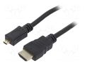 Cable; HDMI plug,micro HDMI plug; PVC; HDMI 2.0; 4K,UHD 2160p GOOBAY HDMI.HE320.050