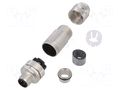 Connector: M12; plug; male; PIN: 4; 250V; shielded; gold-plated; 4A BINDER 99-3729-810-04