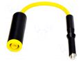 Voltage adapter; yellow; banana socket,M4/M6 thread; 1pcs. SONEL WAADAM4M6YE