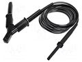 Test lead; banana plug 4mm,aligator clip; shielded; Urated: 15kV SONEL WAPRZ003BLKROE15KV