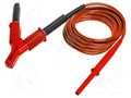 Test lead; banana plug 4mm,aligator clip; Urated: 15kV; Len: 5m SONEL WAPRZ005REKRO15KV