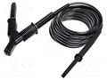 Test lead; banana plug 4mm,aligator clip; shielded; Urated: 15kV SONEL WAPRZ020BLKROE15KV