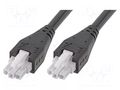 Cable; female; PIN: 3; Len: 1m; 6A; Insulation: PVC; Colour: black MOLEX MX-217159-0310