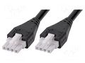 Cable; Mini-Fit Jr; female; PIN: 4; Len: 3m; 6A; Insulation: PVC; 1x4 MOLEX MX-217159-0430