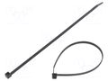 Cable tie; L: 245mm; W: 4.6mm; black; polyamide; 225N; Ømax: 65mm HELLERMANNTYTON T50M-PA66W-BK