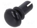 Rivet; polyamide; Rivet diam: 3.5mm; L.rivet: 6.1mm; black KEYSTONE KEYS3444