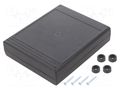 Enclosure: desktop; X: 119mm; Y: 143mm; Z: 27mm; ABS; black KRADEX Z28-ABS