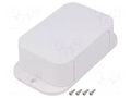 Enclosure: with panel; with fixing lugs; PFF; X: 67.4mm; Y: 124.3mm TAKACHI TKC-PFF10-4-7W