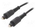 Cable; Toslink plug,both sides; 3m; black; Øcable: 5mm GEMBIRD CC-OPT-3M
