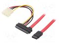 Cable: mains SATA; Molex male,SATA 22pin female,SATA female GEMBIRD CC-SATA-C1