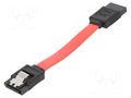 Cable: SATA; SATA plug,both sides; 0.1m; SATA III; Cablexpert; red GEMBIRD CC-SATAM-DATA-0.1M