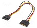 Cable: SATA; SATA 15pin male,SATA 15pin female; 0.3m; Cablexpert GEMBIRD CC-SATAMF-01