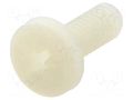 Screw; M4x10; 0.7; Head: cheese head; Pozidriv; 1mm; polyamide DREMEC DR8G205M4X10