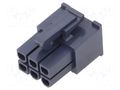 Connector: wire-wire/PCB; plug; female; PIN: 6; Mini-Fit Jr; 600V MOLEX MX-46992-0610