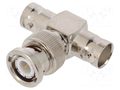 T adapter; BNC male,BNC female x2; Insulation: PTFE; 50Ω MUELLER ELECTRIC BU-P3285